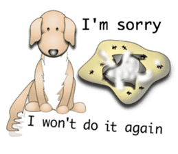 Every day with Golden Retriever. English sticker #12246712