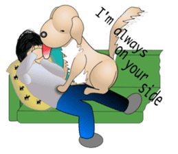 Every day with Golden Retriever. English sticker #12246713