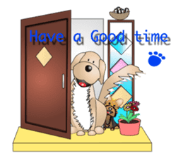 Every day with Golden Retriever. English sticker #12246716