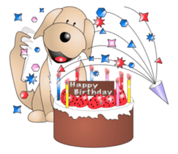 Every day with Golden Retriever. English sticker #12246731