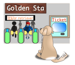 Every day with Golden Retriever. English sticker #12246733