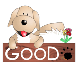 Every day with Golden Retriever. English sticker #12246737