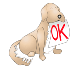 Every day with Golden Retriever. English sticker #12246738