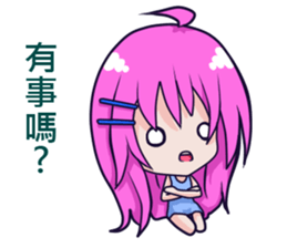The purple hair girl's one day 3 sticker #12247145
