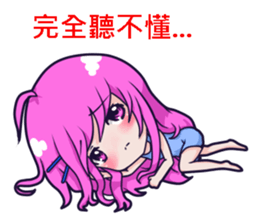 The purple hair girl's one day 3 sticker #12247175