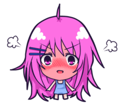 The purple hair girl's one day 3 sticker #12247179