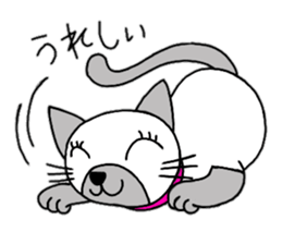 Cute Siamese cat stamp sticker #12247554