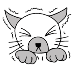 Cute Siamese cat stamp sticker #12247575