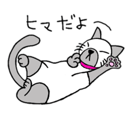 Cute Siamese cat stamp sticker #12247577