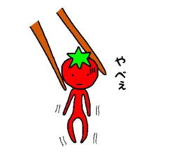 poker face tomato sticker #12247708