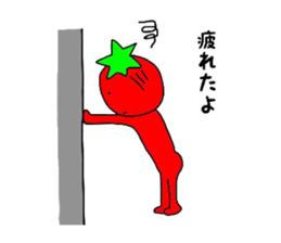 poker face tomato sticker #12247727