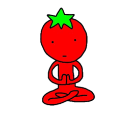 poker face tomato sticker #12247733