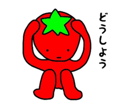 poker face tomato sticker #12247735