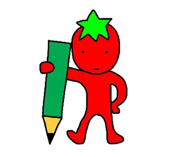 poker face tomato sticker #12247736