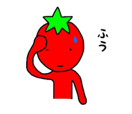 poker face tomato sticker #12247739