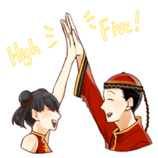 Chinese Couple sticker #12250660