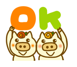 Sticker of the two pigs sticker #12252143