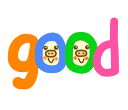 Sticker of the two pigs sticker #12252149