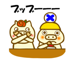 Sticker of the two pigs sticker #12252153