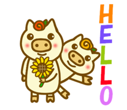 Sticker of the two pigs sticker #12252160