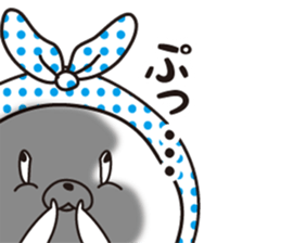 The rabbit which put on a hood sticker #12252465