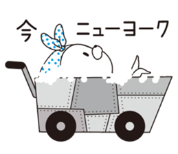 The rabbit which put on a hood sticker #12252475