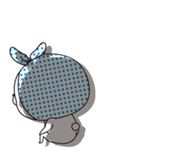 The rabbit which put on a hood sticker #12252476