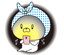 The rabbit which put on a hood sticker #12252478