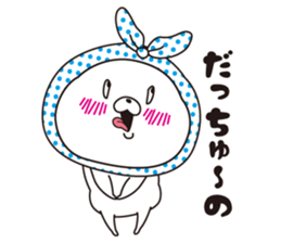 The rabbit which put on a hood sticker #12252483