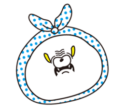 The rabbit which put on a hood sticker #12252488