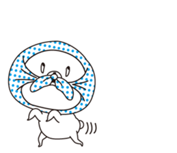 The rabbit which put on a hood sticker #12252494