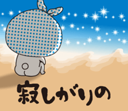 The rabbit which put on a hood sticker #12252496