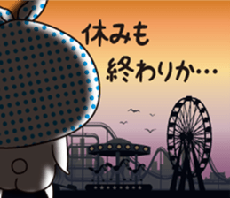 The rabbit which put on a hood sticker #12252501