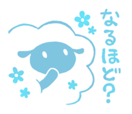 Sheep and flowers sticker #12252506