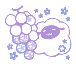 Sheep and flowers sticker #12252516