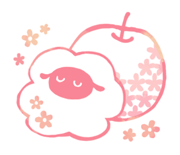 Sheep and flowers sticker #12252517