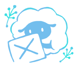Sheep and flowers sticker #12252523