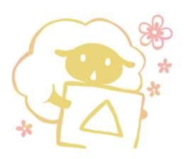 Sheep and flowers sticker #12252524