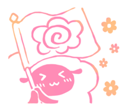Sheep and flowers sticker #12252525