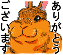 Three colors of rabbit sticker #12253346