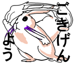 Three colors of rabbit sticker #12253354