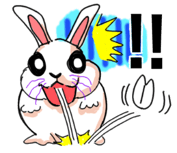 Three colors of rabbit sticker #12253368