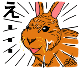 Three colors of rabbit sticker #12253369