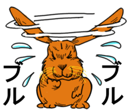 Three colors of rabbit sticker #12253372