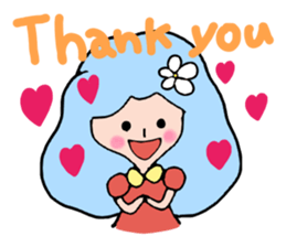 Fluffy hair of the girl. sticker #12253757