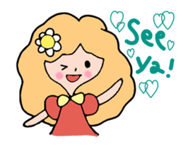 Fluffy hair of the girl. sticker #12253767