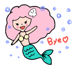 Fluffy hair of the girl. sticker #12253768