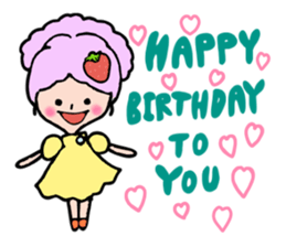 Fluffy hair of the girl. sticker #12253779