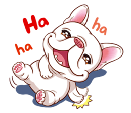 French Bulldog and Duckling sticker #12253900