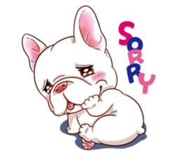 French Bulldog and Duckling sticker #12253904